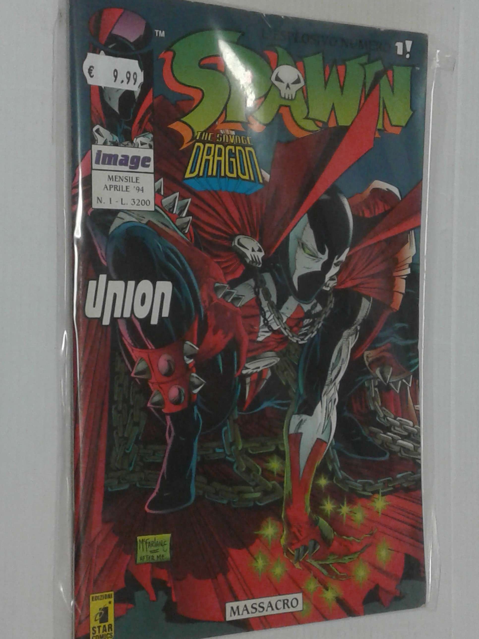 SPAWN- THE SAVAGE DRAGON- IMAGE- N°1- DEL 1994- EDIZIONI-STAR COMICS -  Fumetti in Gondola