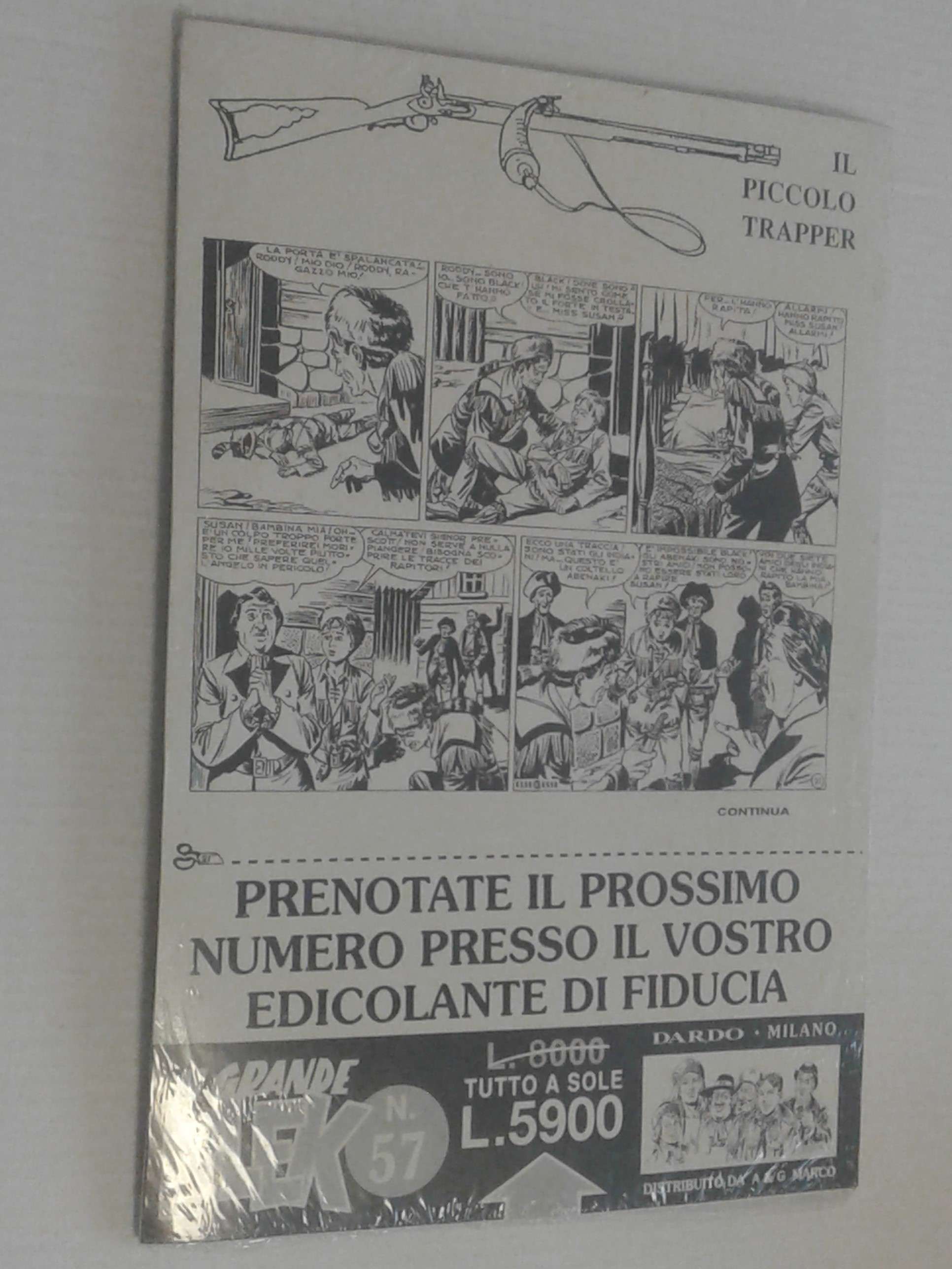 Grande Blek Busta Blisterata N° 57 Contiene 4 Strisce Anni 50 Edizioni Dardo Fumetti In